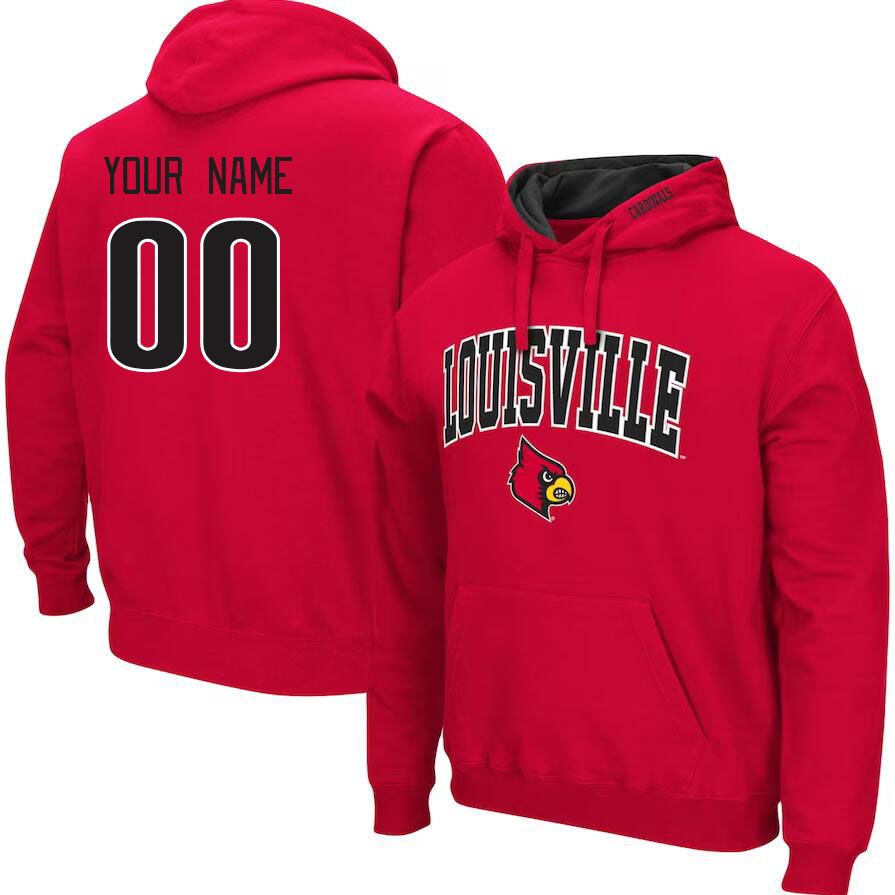 Custom Louisville Cardinals Name And Number College Hoodie-Red